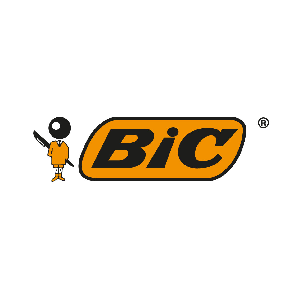 logo, marke, BiC, orange, figur