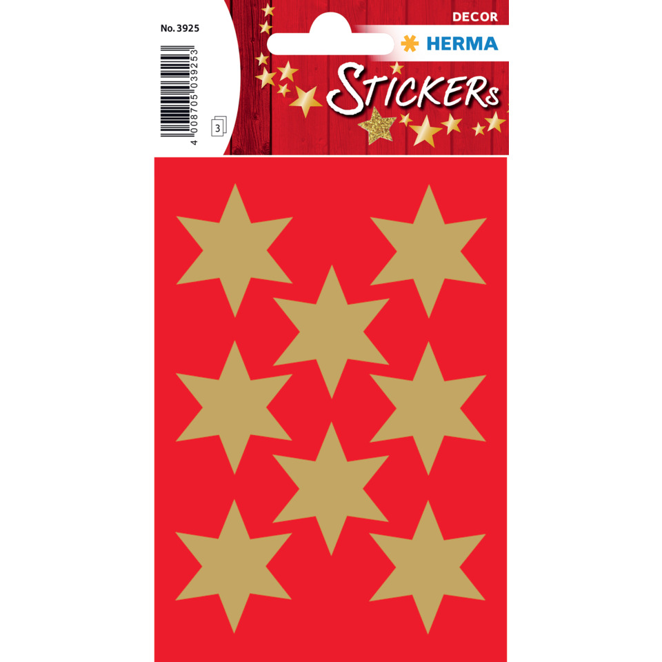  Stickerblatt,  Sterne,  Muster,  rot,  goldene Sterne