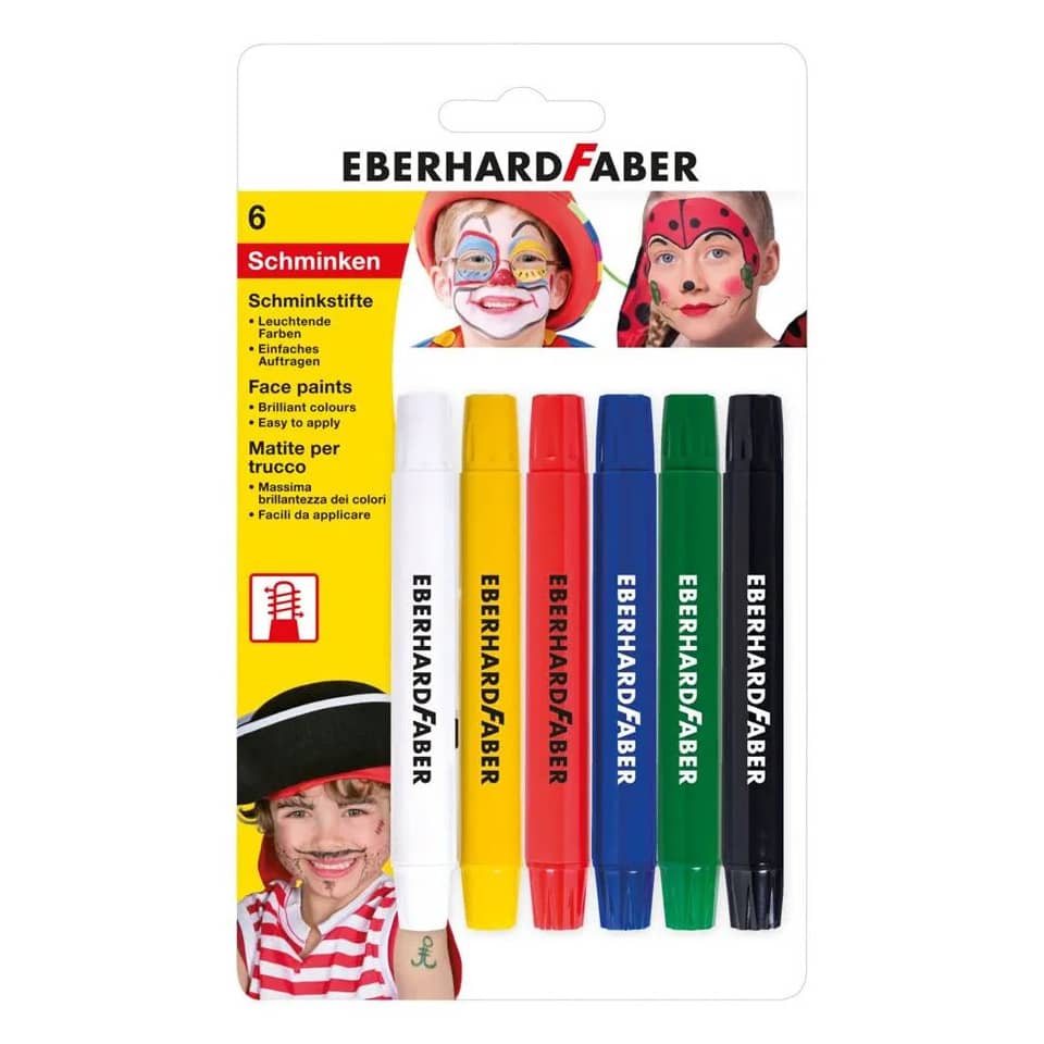 Schminkstifte, Face paints, Kinder schminke, 6 Farben, Wachsstifte