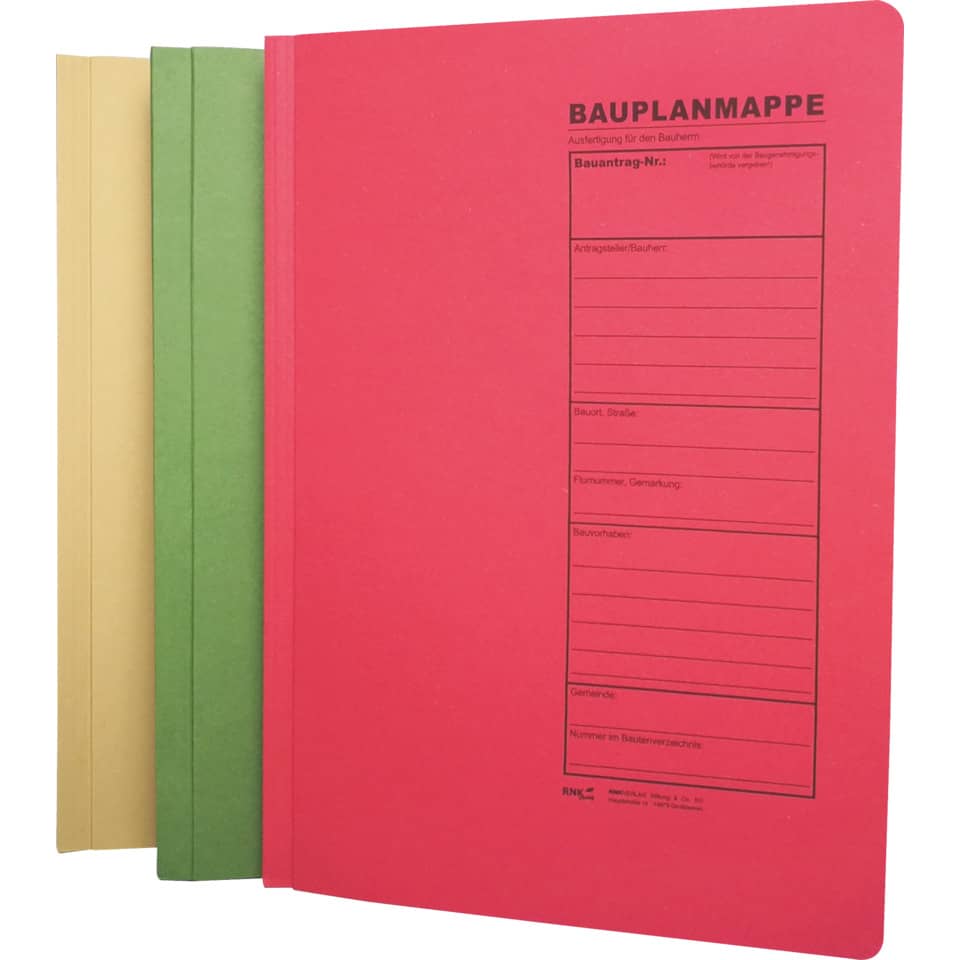 Bauplanmappe, Mappe, Kontrollen, A4, Kunststoff