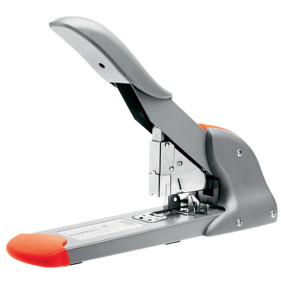 Lochpuncher, Büroklammer, Klammerhalter, Farbakzent orange, Metallkonstruktion