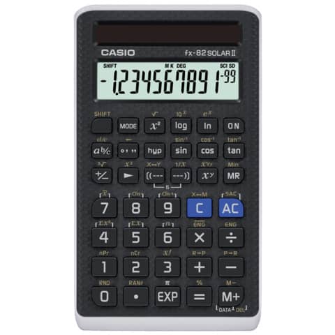 Schulrechner, 10+2-stellig, schwarz CASIO FX-82Solar II