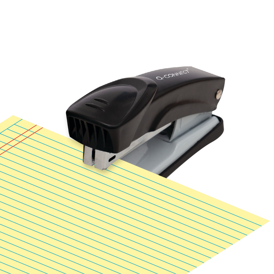 stapler, Notizblock?, Karton?