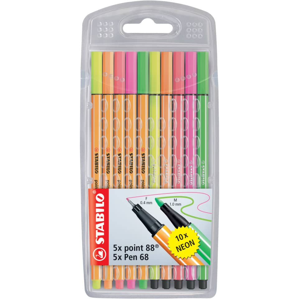 Filzstifte, Stabilo, Marker, Neonfarben, Schreibset