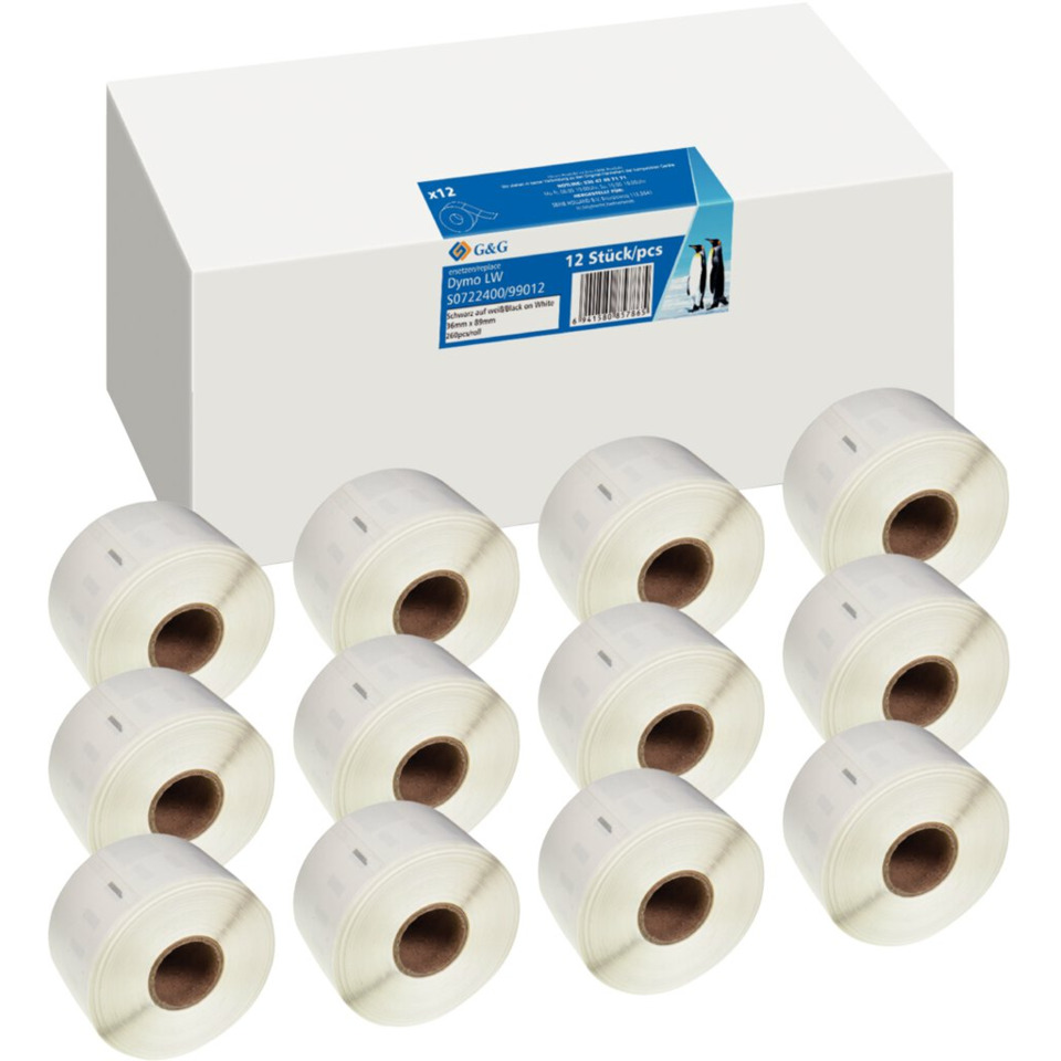 Thermoetiketten, Etikettenrolle, Papierband, Kopieretiketten, Bindeleiste