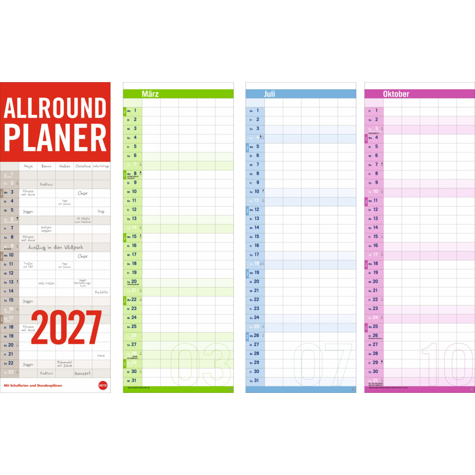 Kalender, Jahreskalender, Monatsübersicht, Terminplaner, Allround Planer