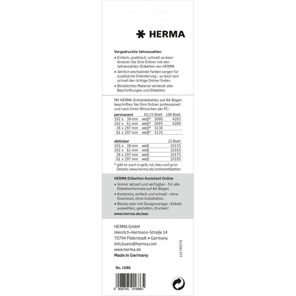 Etiketten, Aufkleber, DIN A4, Abroller, Herma