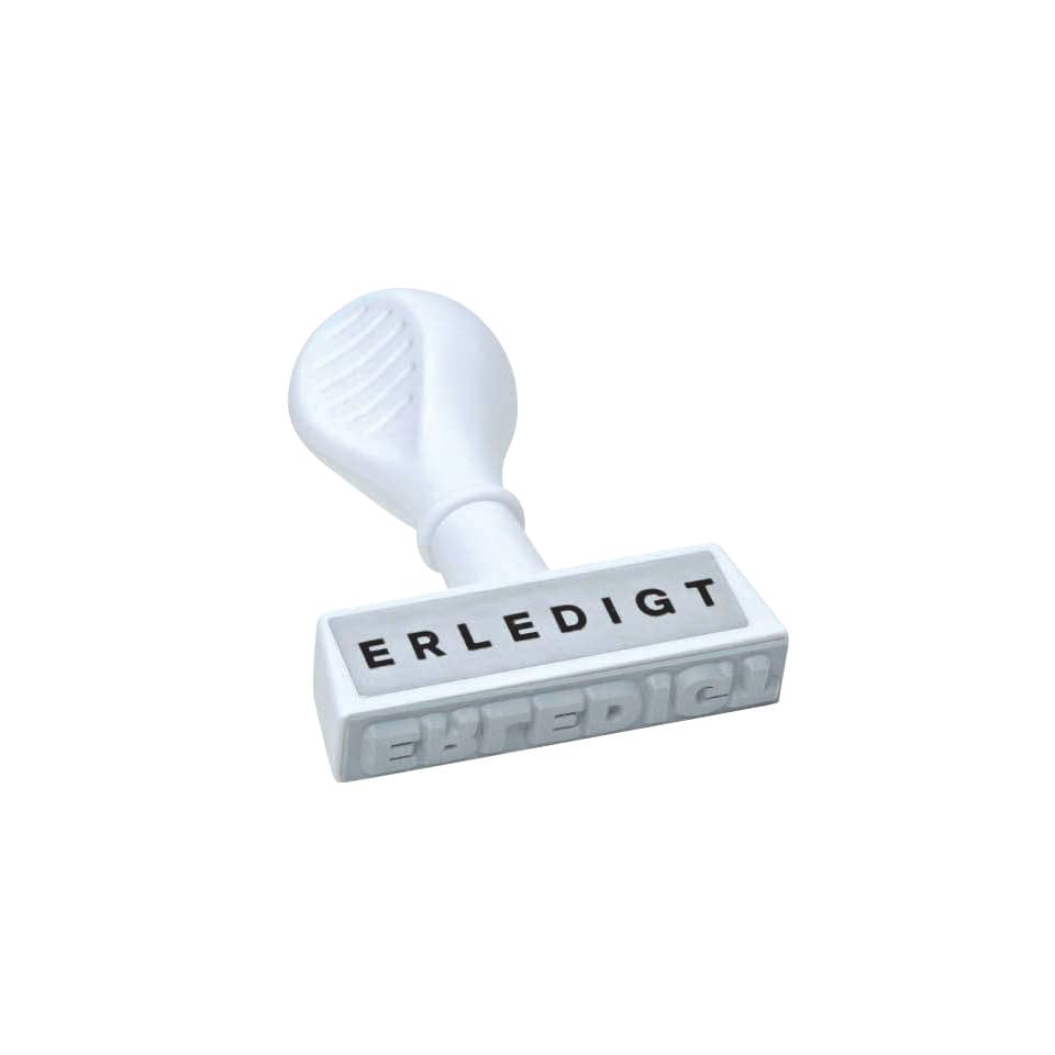 stempel, Stempelset, Textstempel, Gummistempel, Erledigt