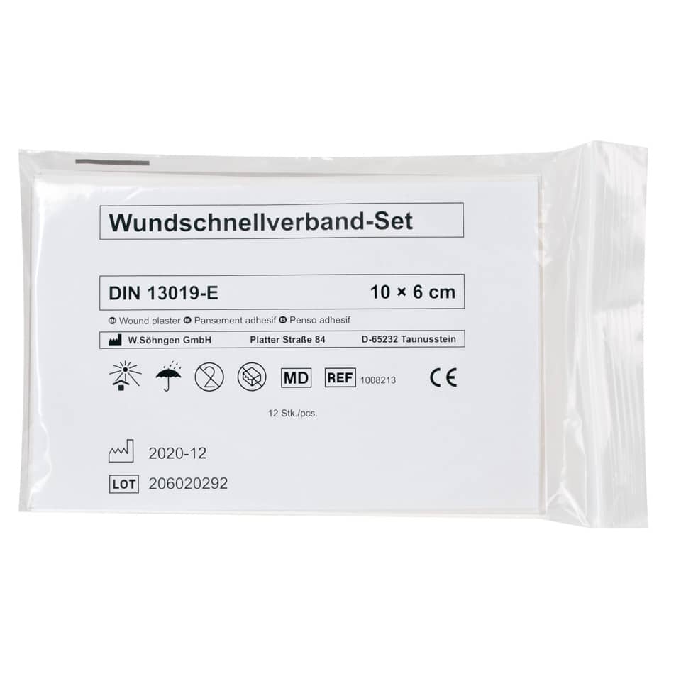 Wundverband, DIN 13019-E, 10×6 cm, Klebepad, Pflaster