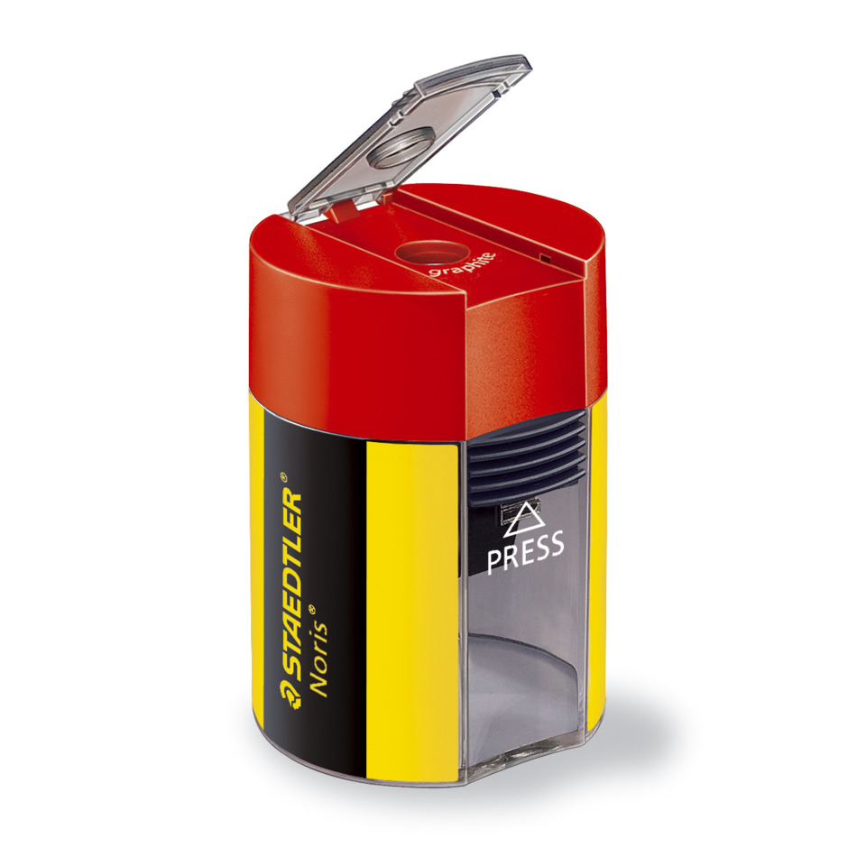 Korrekturbleistift, Radiergummi, 2D-Textmarkerset, Schwarz-Gelb-Rot, Graphik-Press