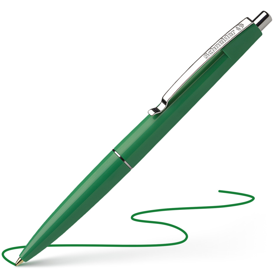 Kugelschreiber, Grüner Stift, Kugelstift, Metallclip, Schreibgerät
