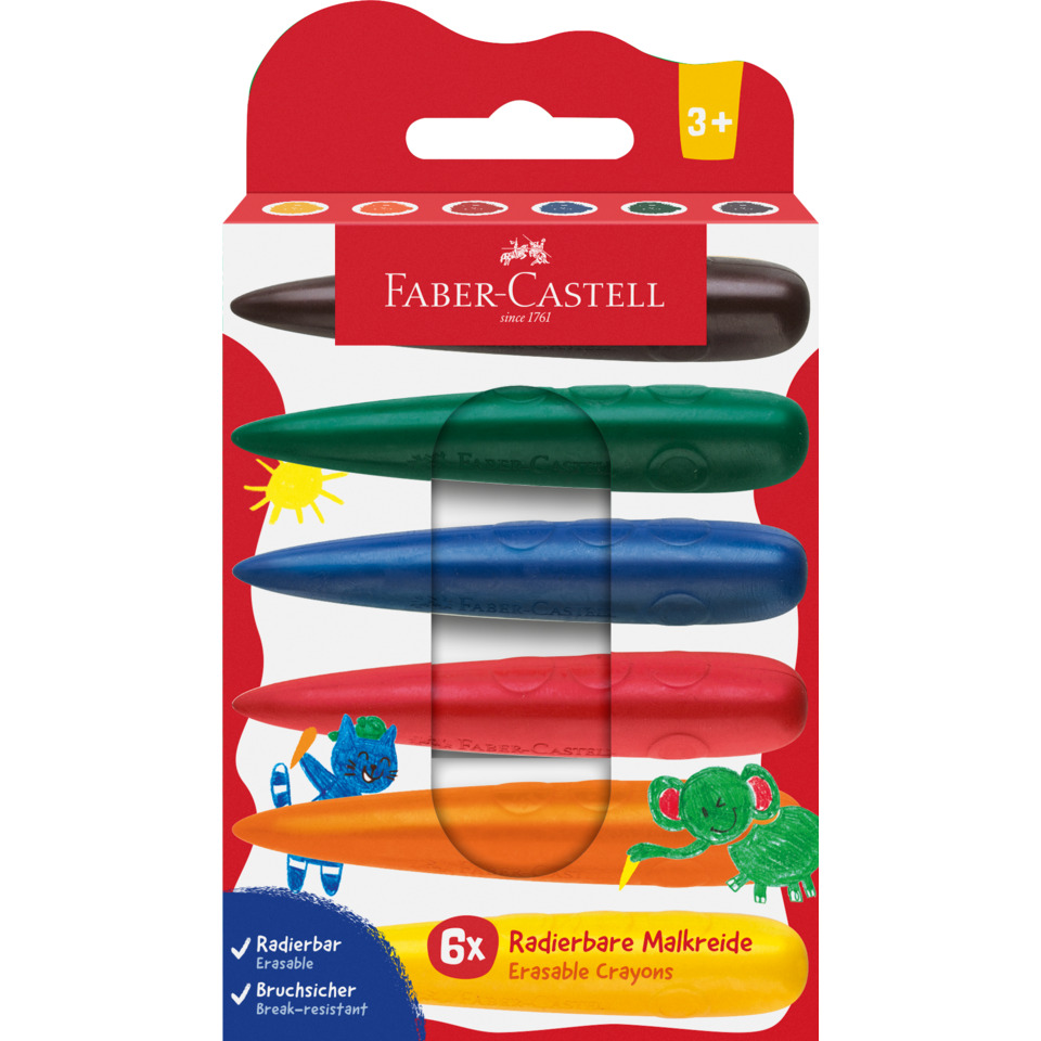 crayon set, erasable crayons, colored pencils, kid art, six-pack