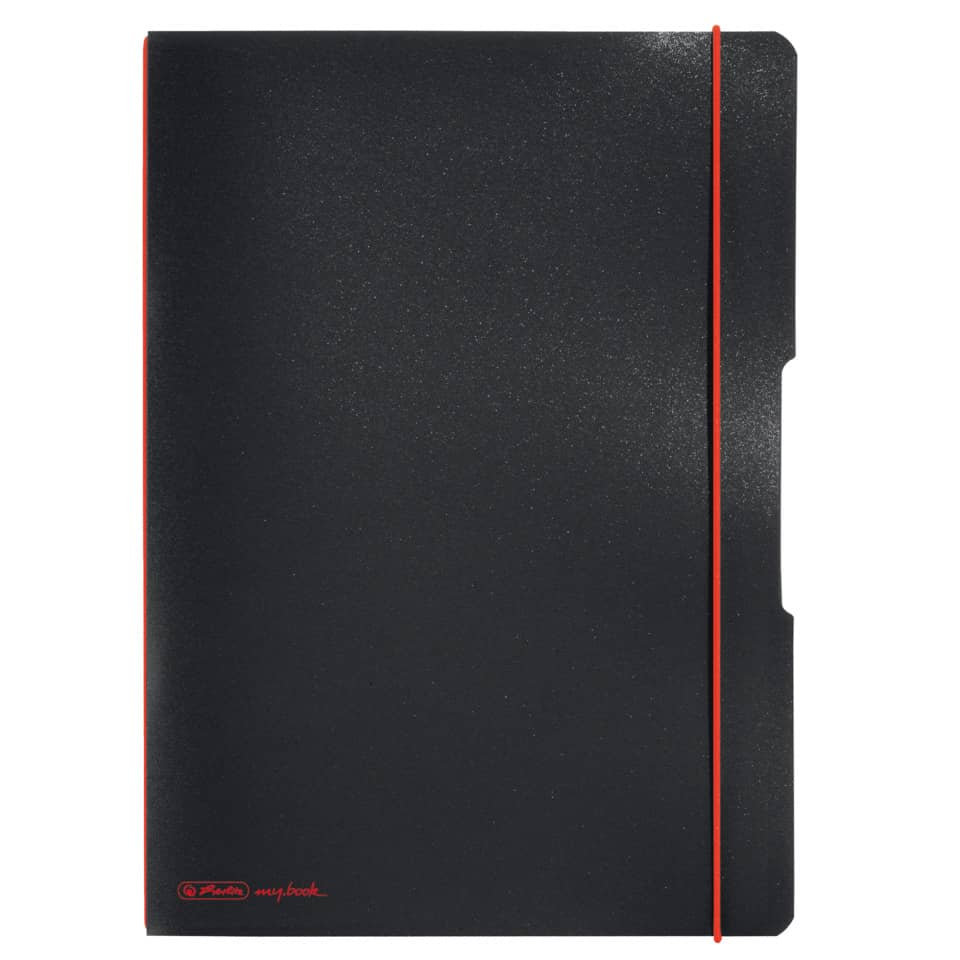 notebook, notizblock, schwarz, elastic-band, a5