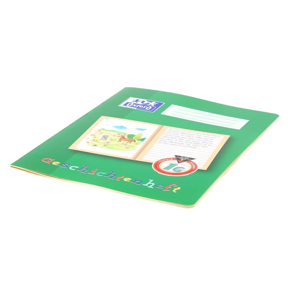 Geichnische, Werkheft, Schulheft, Grün, Kinderbuch-Layout