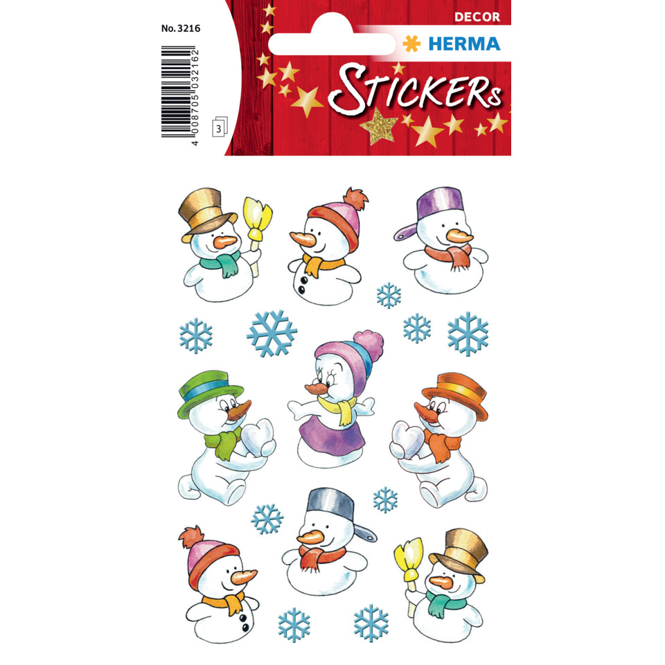 Schneemann, Sticker, Winter, Muster, Dekoration