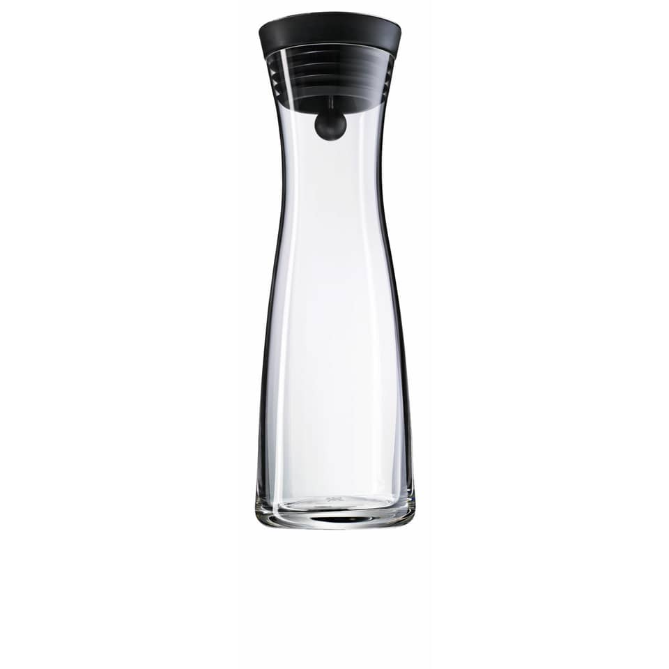 Karaffe, Glas, Karaffen-Tipp, Schraubverschluss, Schwarz