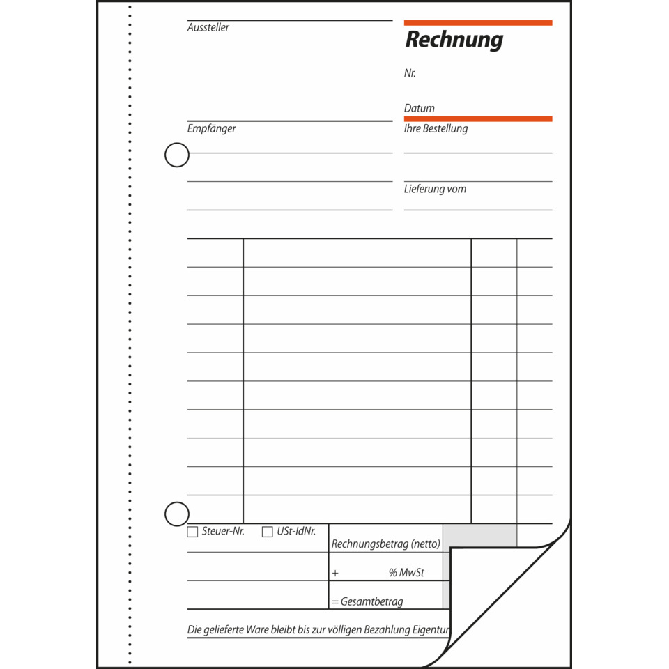 Rechnung, Rechnungsformular, Kopierpapier, Angebotsdokument, Dokument Vorlage