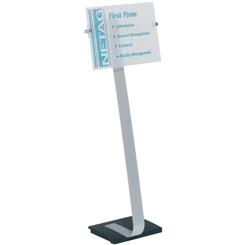 Laufschild, Infopanel, Hinweisschild, Informationsschild, Standfuß