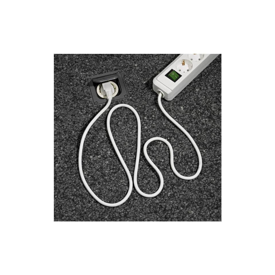 Steckdosenleiste, Mehrfachsteckdose, Gehäuse weiß, Elektrischer Stecker, Verlängerungskabel