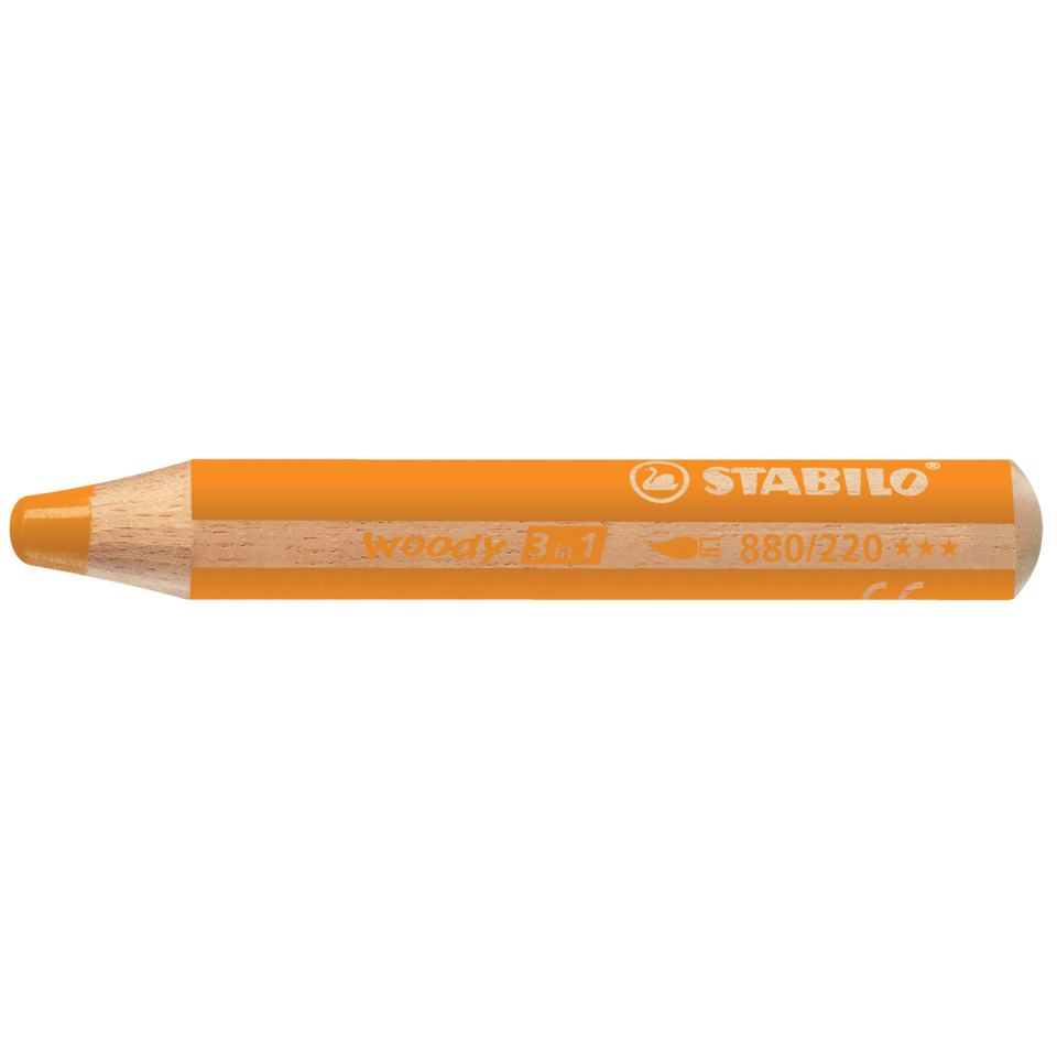 holzstift, bleistift, orange, 3in1, stabilo
