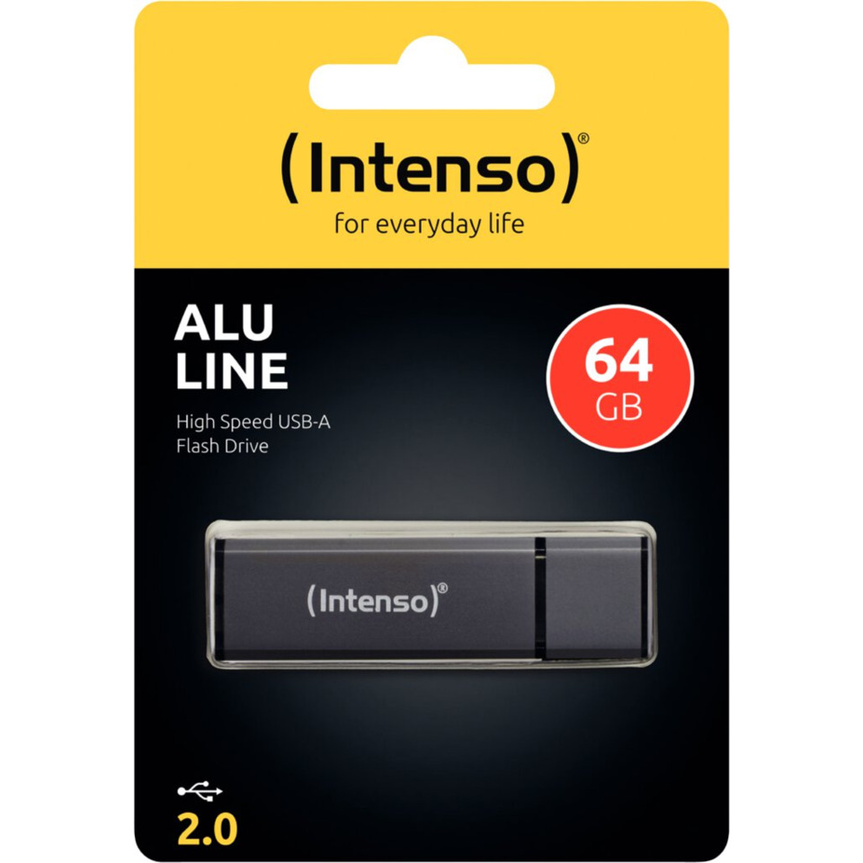 USB Flash Laufwerk, 64 GB, Alu Line, USB-A, Metallgehäuse