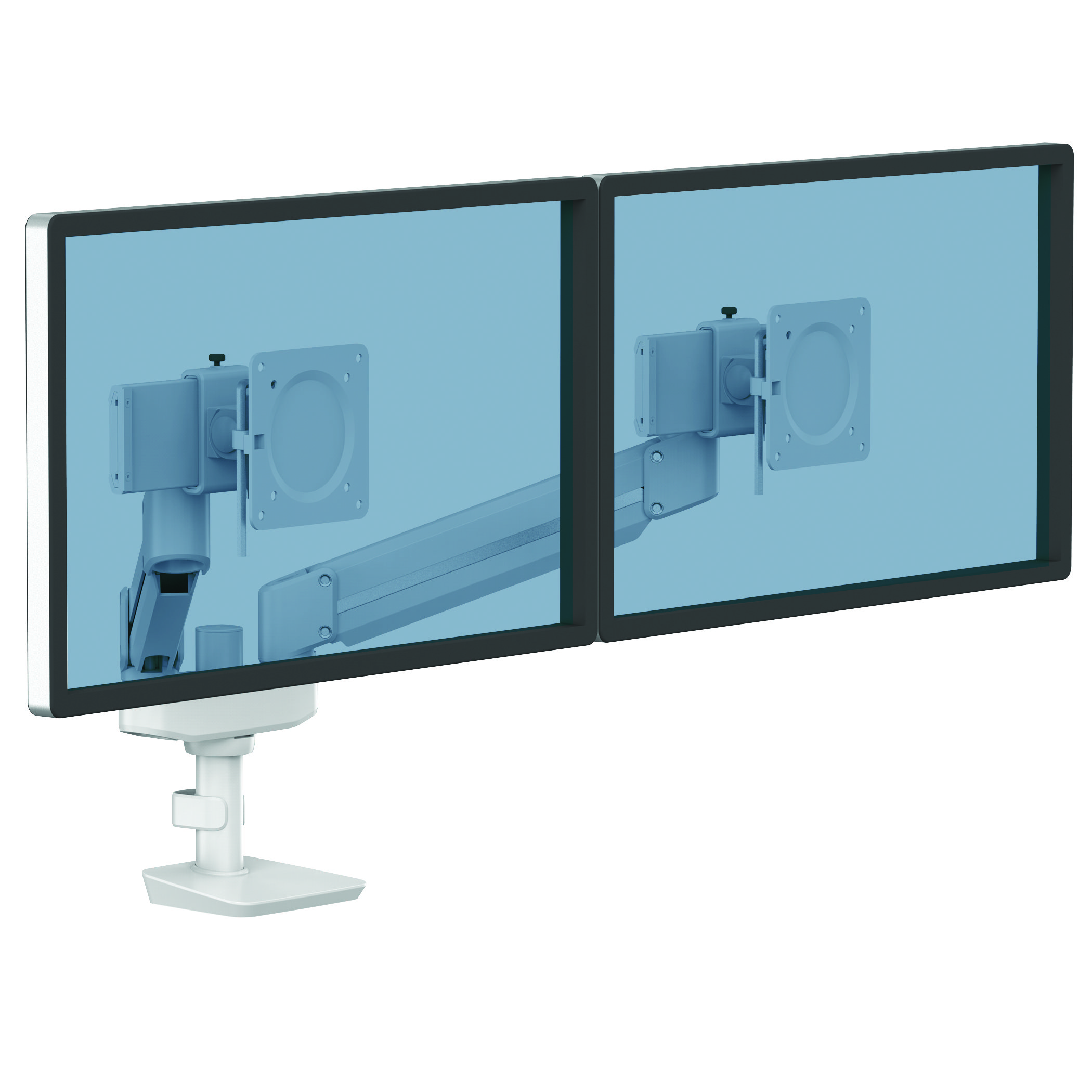 Tallo™ Doppel Kompakt Monitorarm, weiß