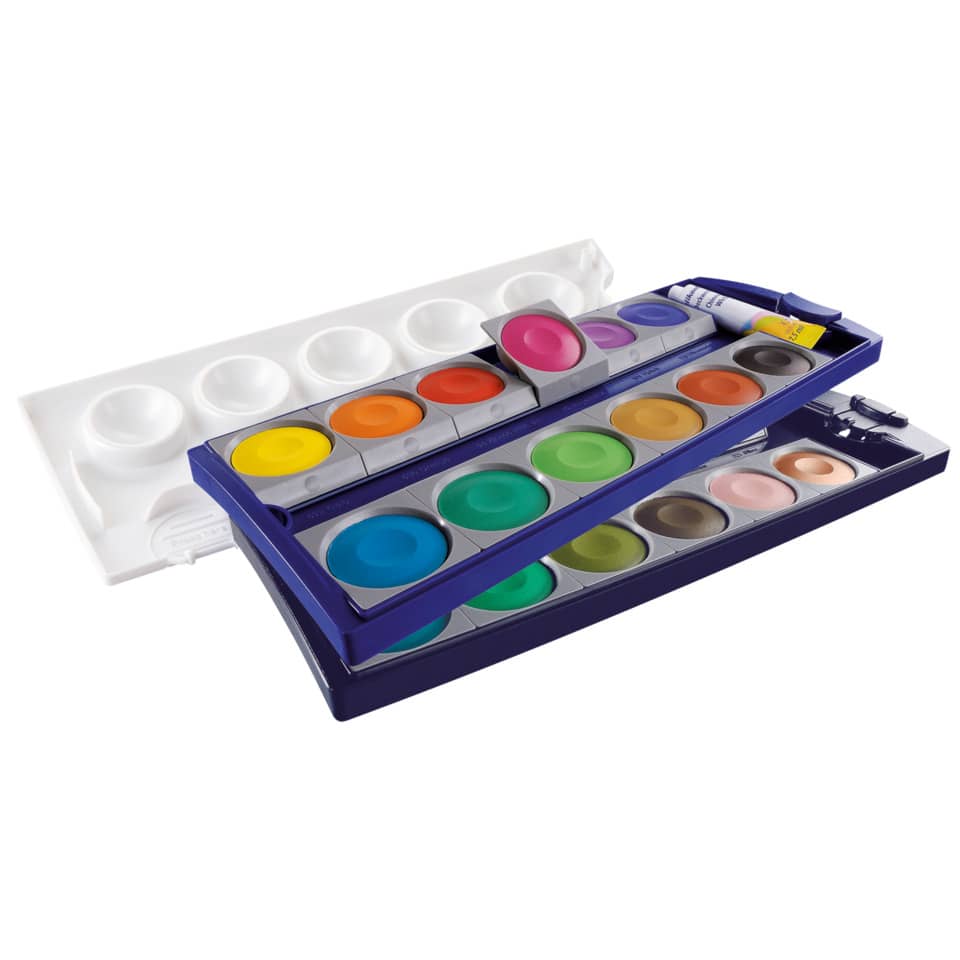 Aquarellfarben, Wasserfarben, Farbpalette, Mini-Aquarellkasten, Kunstbedarf