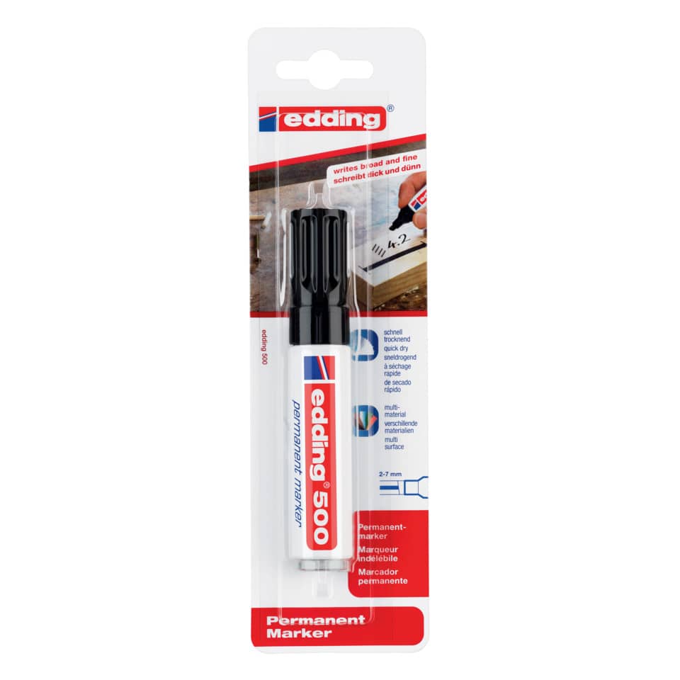 Permanentmarker, Marker, Whiteboard marker, Schwarz, 2-7 mm