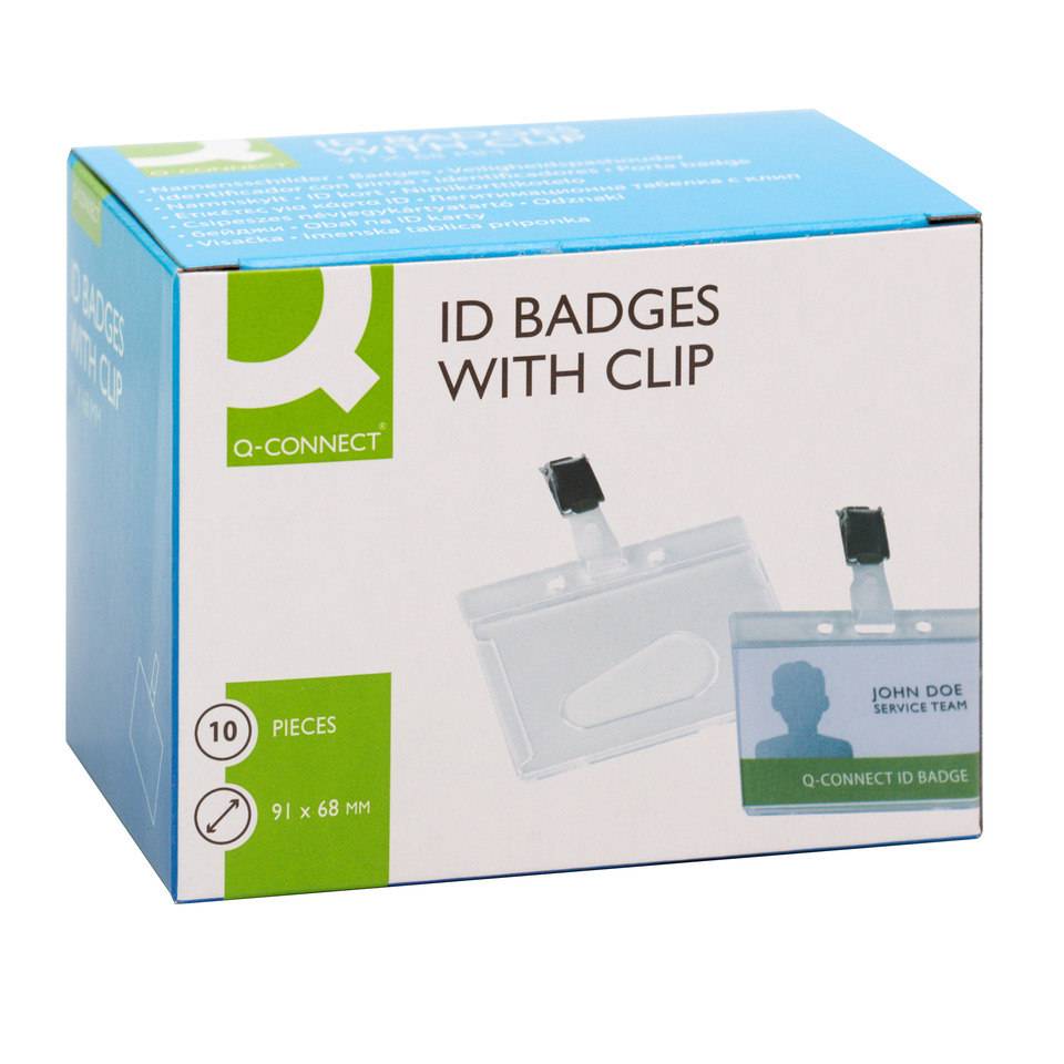 ID Badges, Ausweis Abzeichen, Clip, klarer Kunststoff, 10 Stück