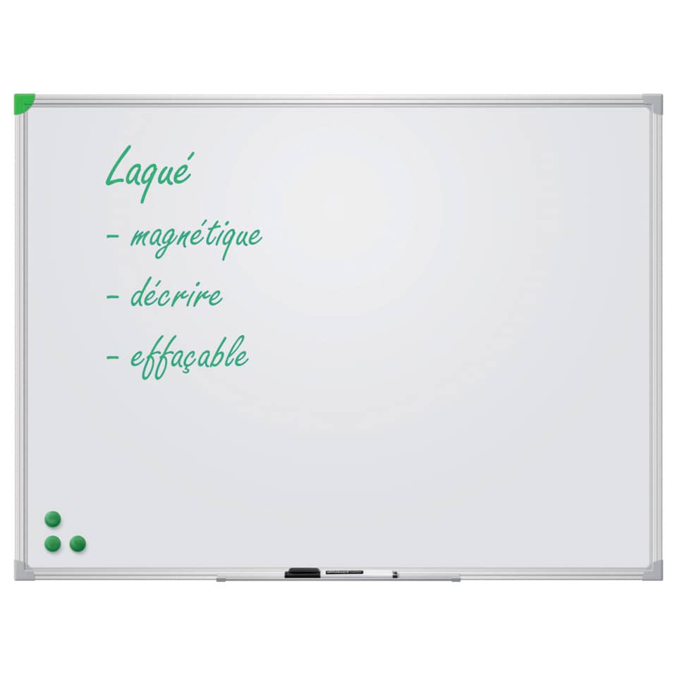 whiteboard, magnetic, framed, green markers, dry erase