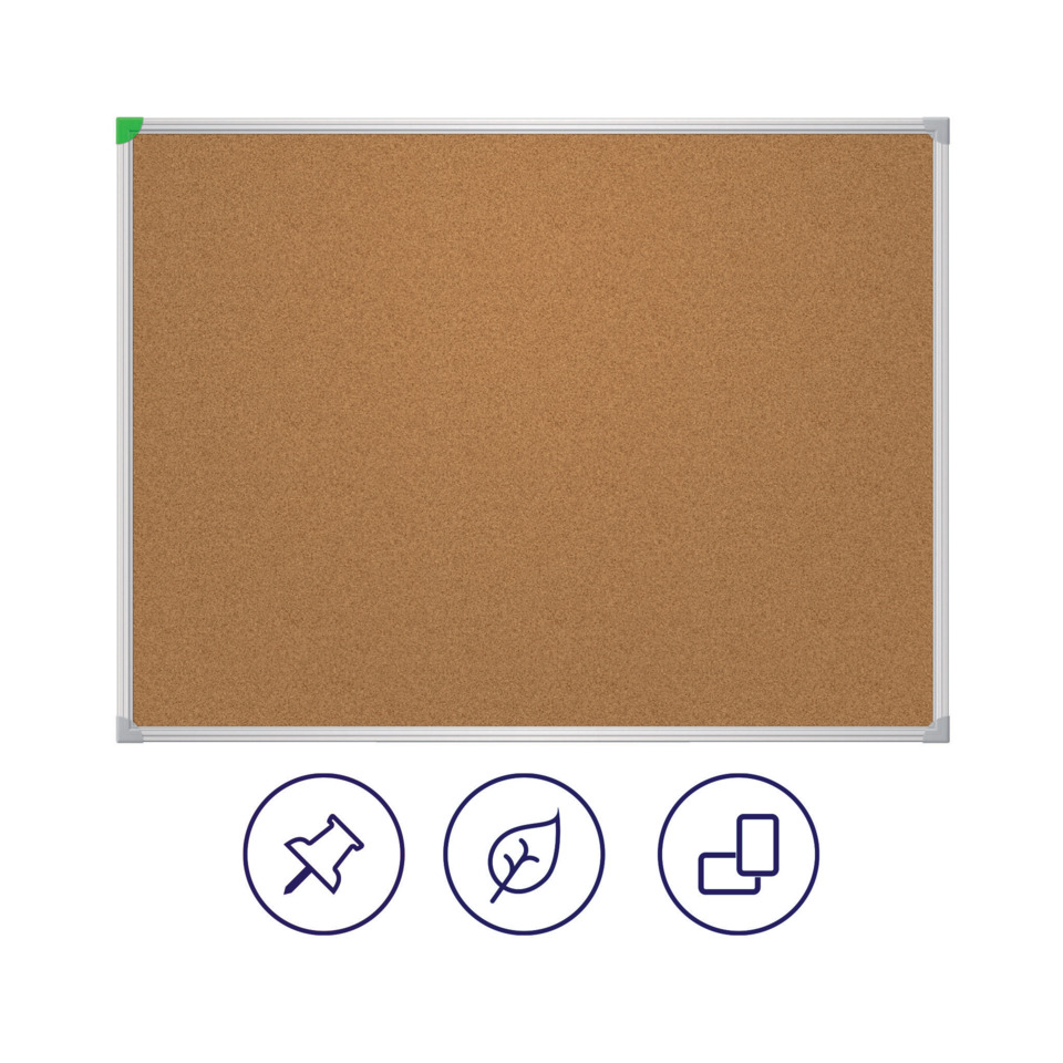 korkbrett, pinnwand, rahmen, küchenpinboard, zirkelboard