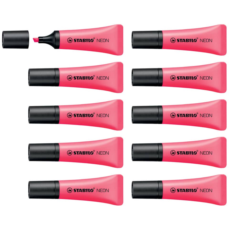 Hervorhebungsstift, Neonpink, Markierstift, Stiftrohr, Stabilo Neon