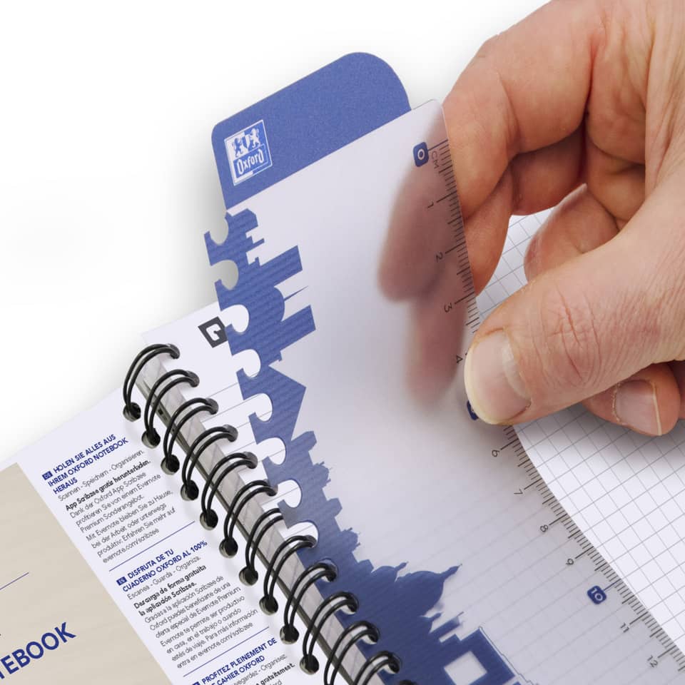 notebook, spiral-bound, lineal, blue, Oxford