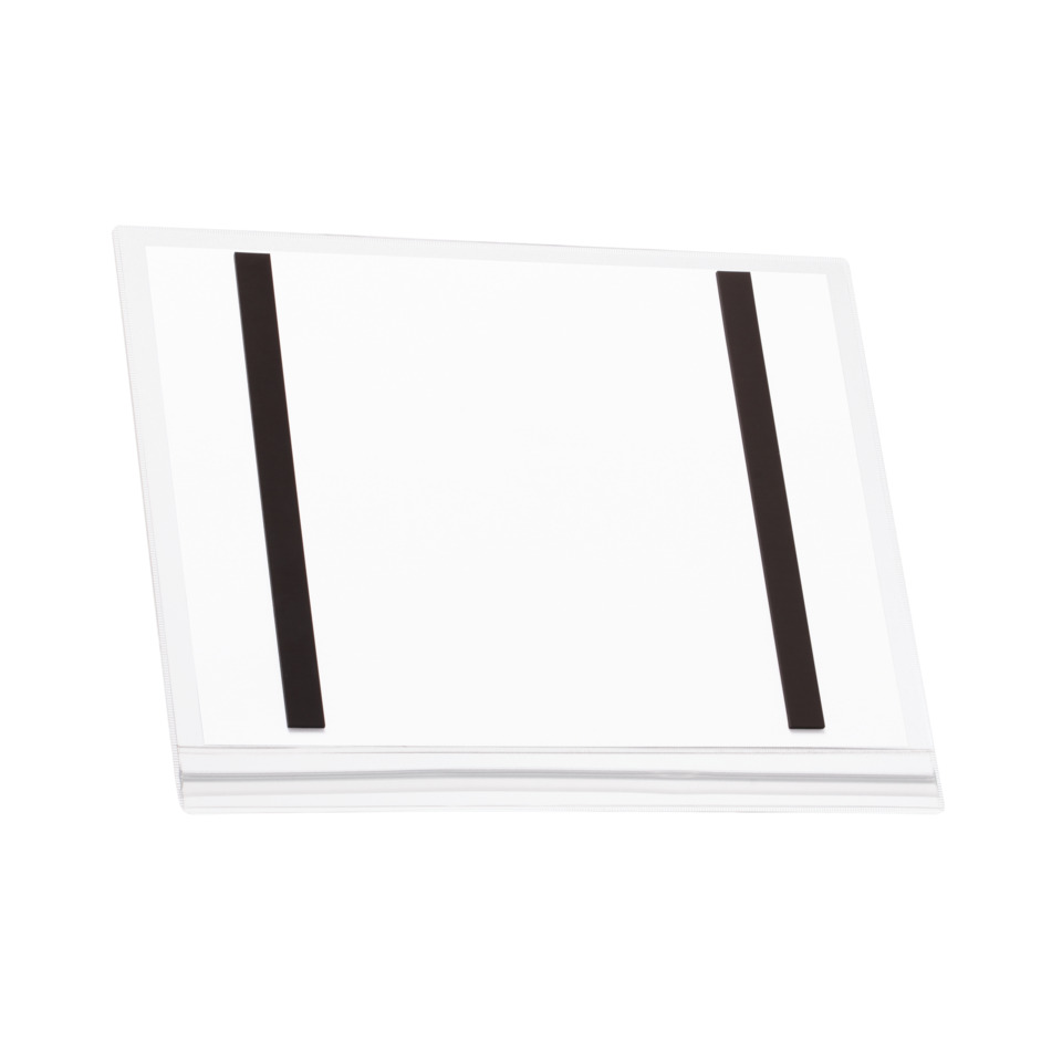 Wandhalter, Wandregal, Schwarz, Streifen, Whiteboard, Halter, Aufsteller, Display, Klemmleisten, Transparente Platte