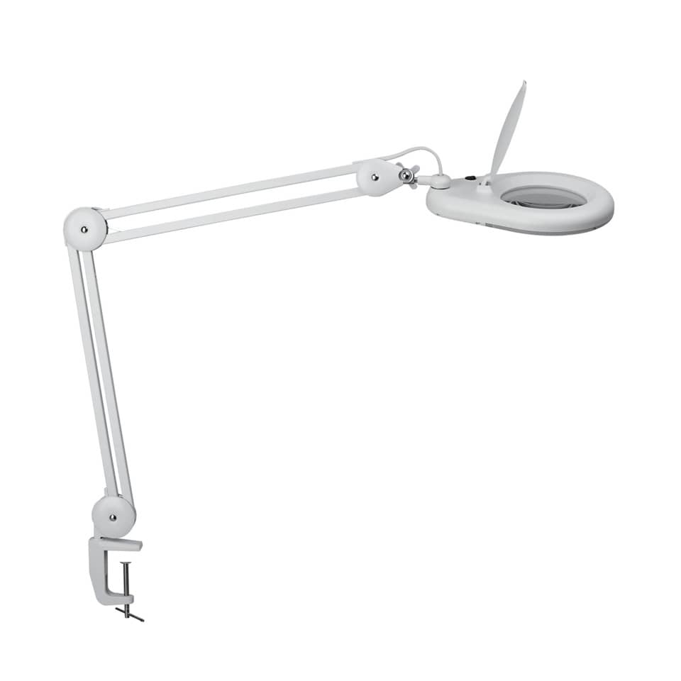 LED-Lupenleuchte MAULviso, Klemmfuß, weiß MAUL 82634 02