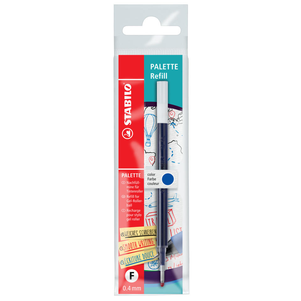 Tintenroller, Palette Refill, 0.4 mm, Gill-roller, Weiches Schreiben