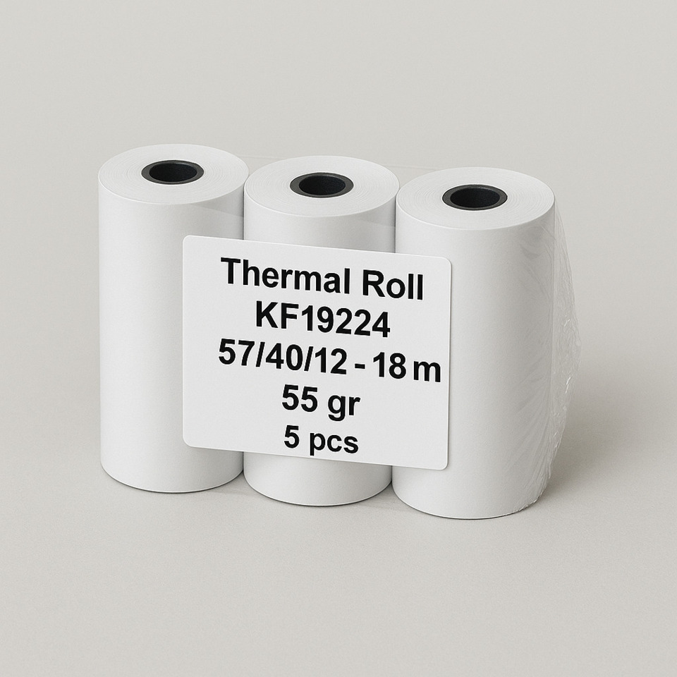 Thermalrollen, Etikettenrolle, Weiße Rollen, Beschriftung, 5 Stück