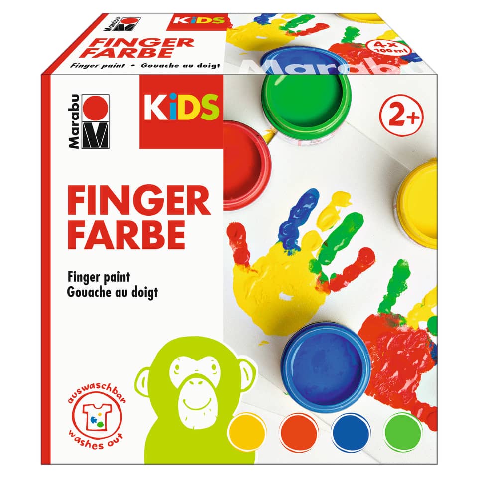 Fingerfarbe, Kinder, Acrylfarben, Handabdruck, Monochrome?