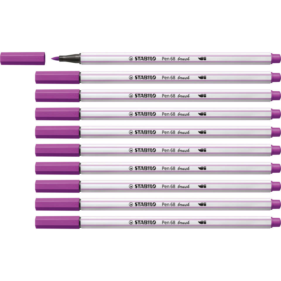 Marker, Filzstift, Pinselse, Lila, Pensel-Set,  marker?, stift, pinsel, lila, stabilo, stift 68, marker, ebene layoute, highlight, künstlerbedarf