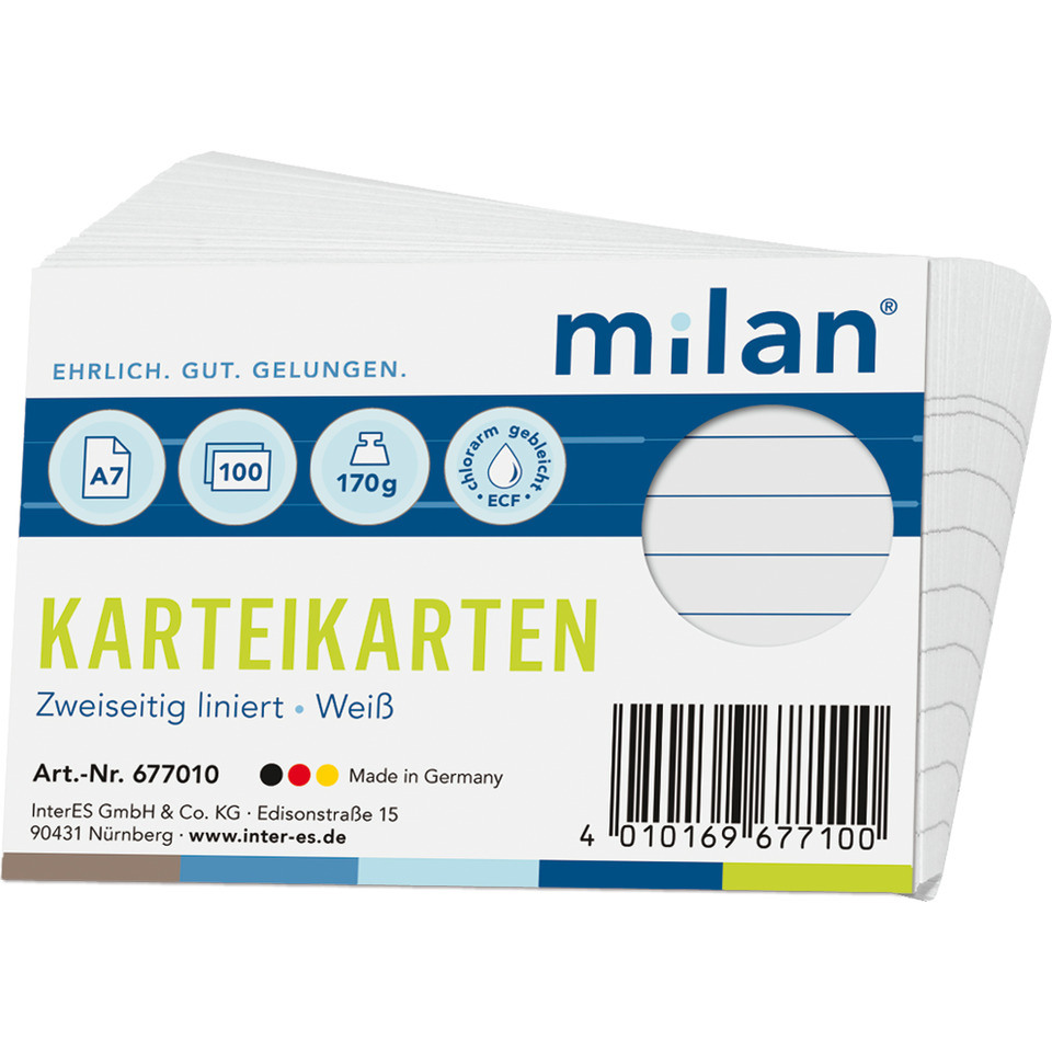 Karten, Karteikarten, Zweitseitig, Weiß, Notizzubehör