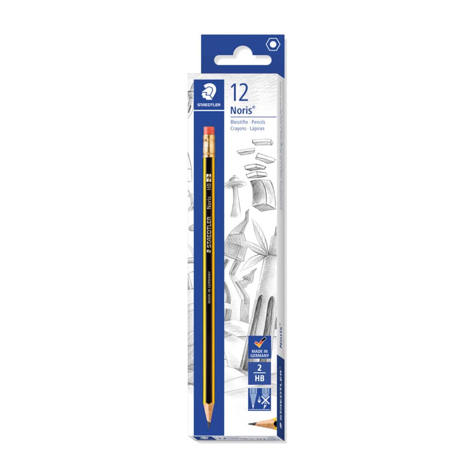 Bleistift, 2B, HB, Noris, Maßstab 12er