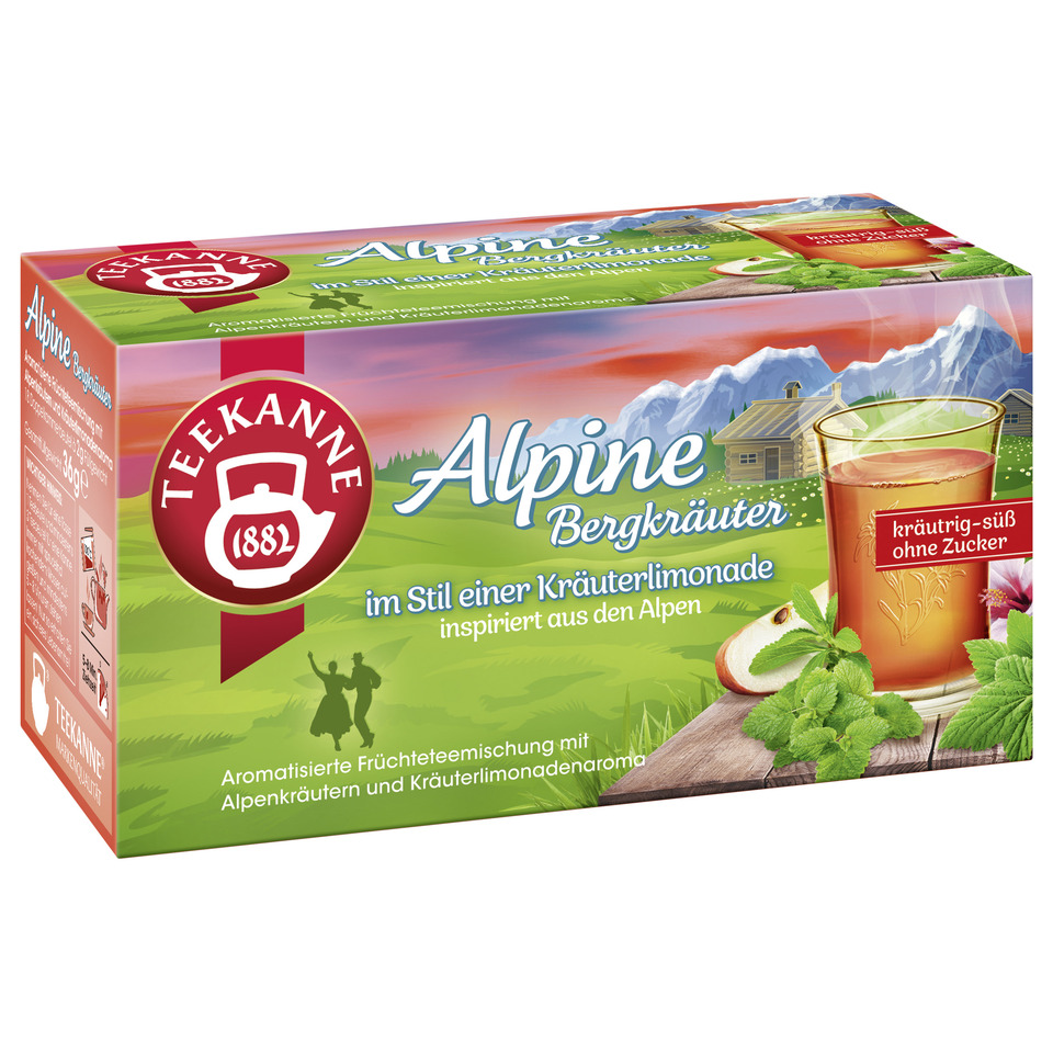Alpine Bergkräuter, Kräuterlimonade, Fruchttee-Mischung, Alpenkräuter, Zitrusfrucht-apat