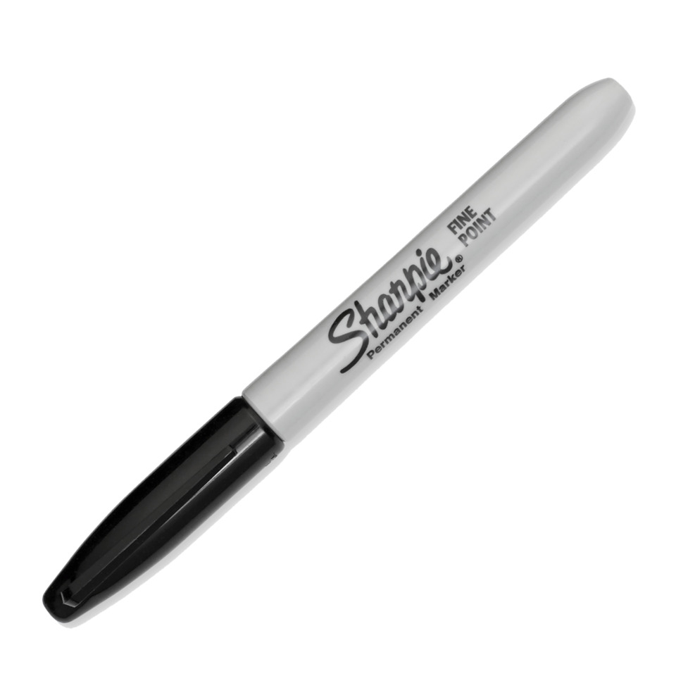 Permanentmarker, Feiner Punkt, Sharpie, Marker, Weiße Körperfarbe