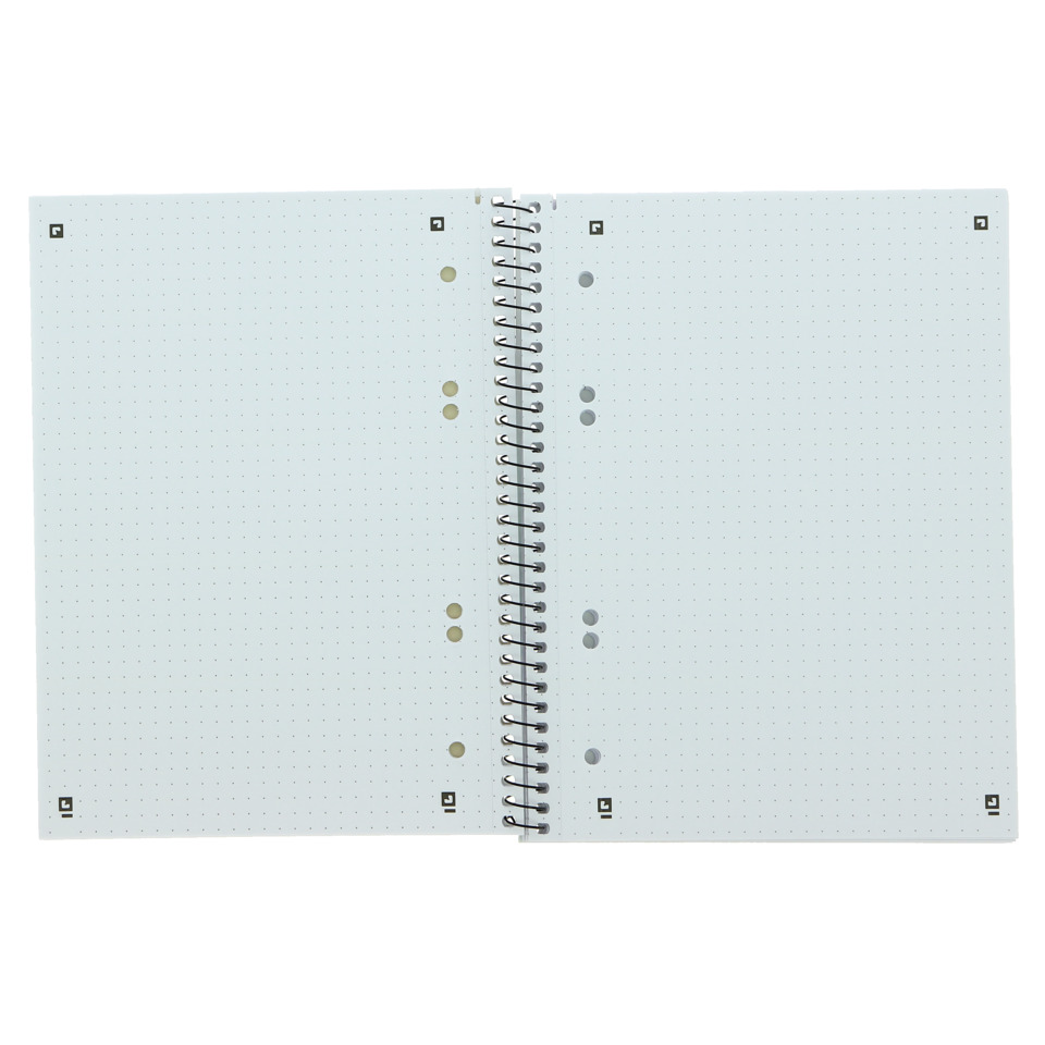 notizbuch, spiralblock, lochartikel, geloesst, dot-grid?