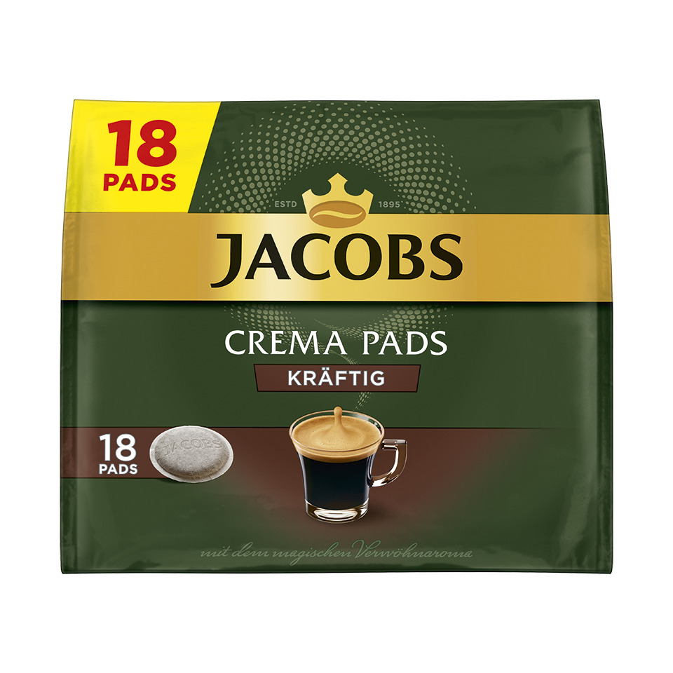 Kaffeepads, Crema Pads, Jacobs, Kaffeezubereitung, 18 Pads