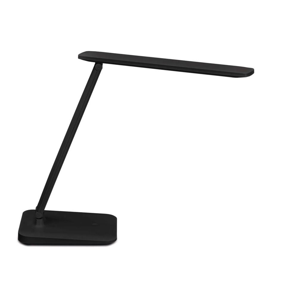 Schreibtischlampe, LED-Lampe, Tischleuchte, schwarz, linearer Arm