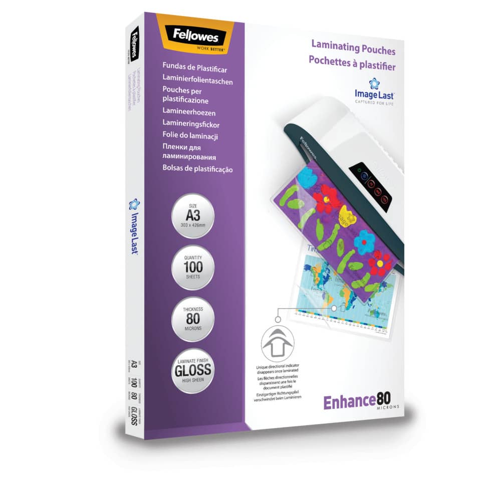 Laminateutüten, A3, 100 Blätter, 80 Mikron, Glanzoberfläche