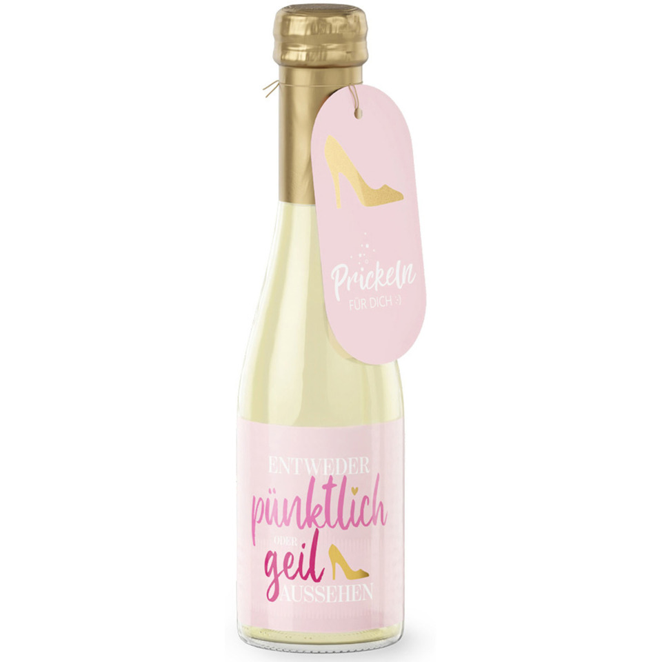 Sekt, Flaschenlabel, Nagellkür, pink, High Heel
