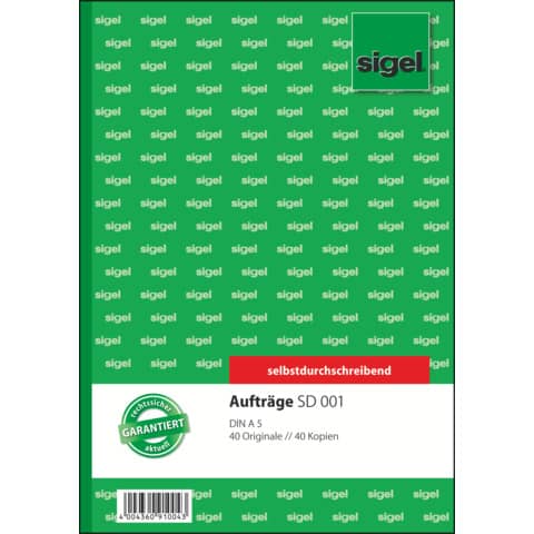 Aufmassbuch, A5, 2x40 Blatt SIGEL SD001