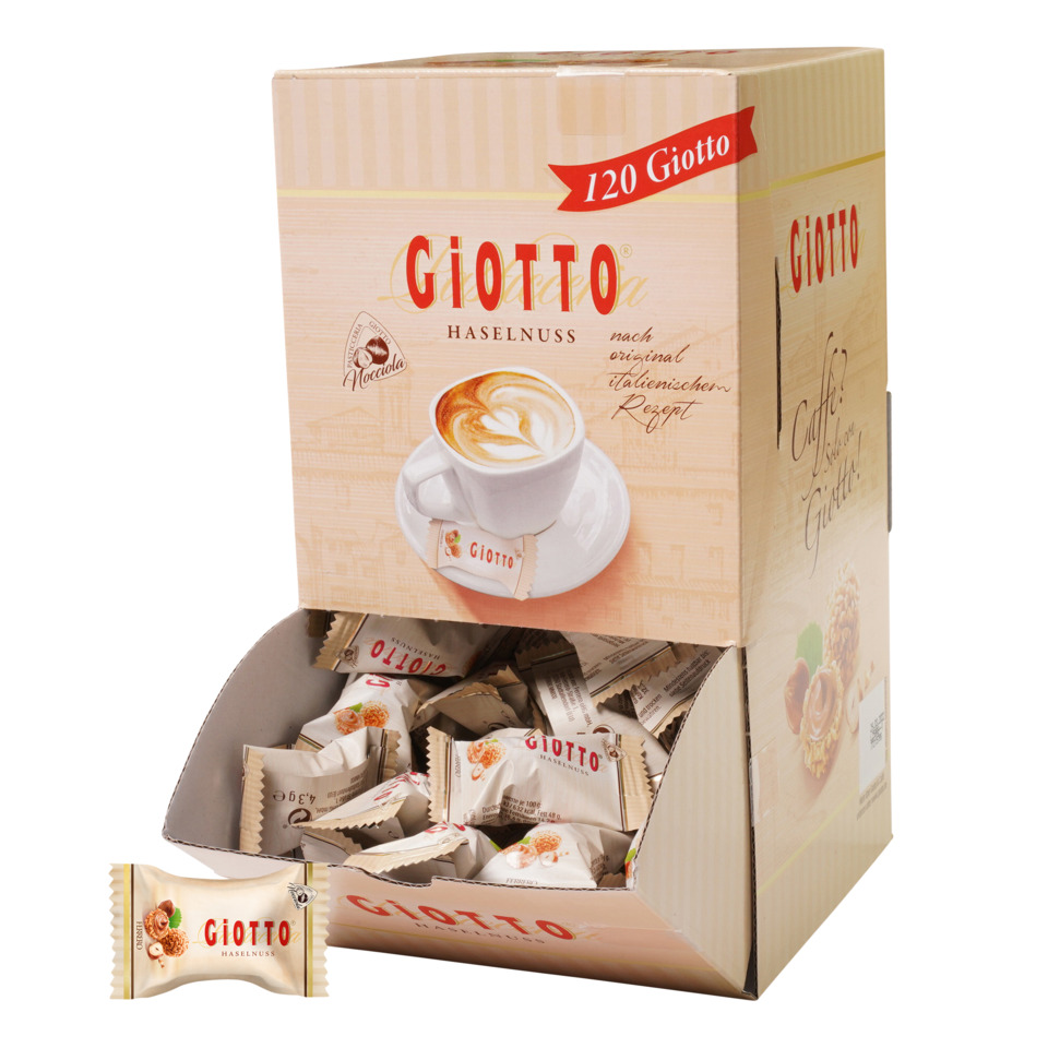 Haselnuss, Kaffeecreme, Kandies, Einzelverpackung, Box mit Naschwerk